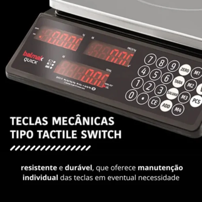 Balança 3 em 1-Contadora de Peças, Computadora de Preços e Pesadora 33Kg QUICK Balmak - Imagem 2