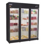 Expositor Vertical para Bebidas Frios e Lacticínios 3 Portas 1100 Litros RF022 Preto Frilux